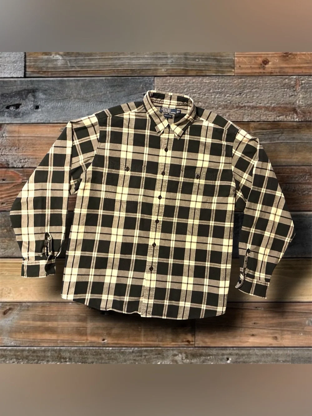 VTG. 90’S POLO RALPH LAUREN COTTON FLANNEL- SIZE X-LARGE